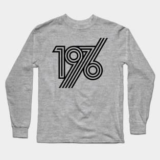 1976 style 70`s black line Long Sleeve T-Shirt